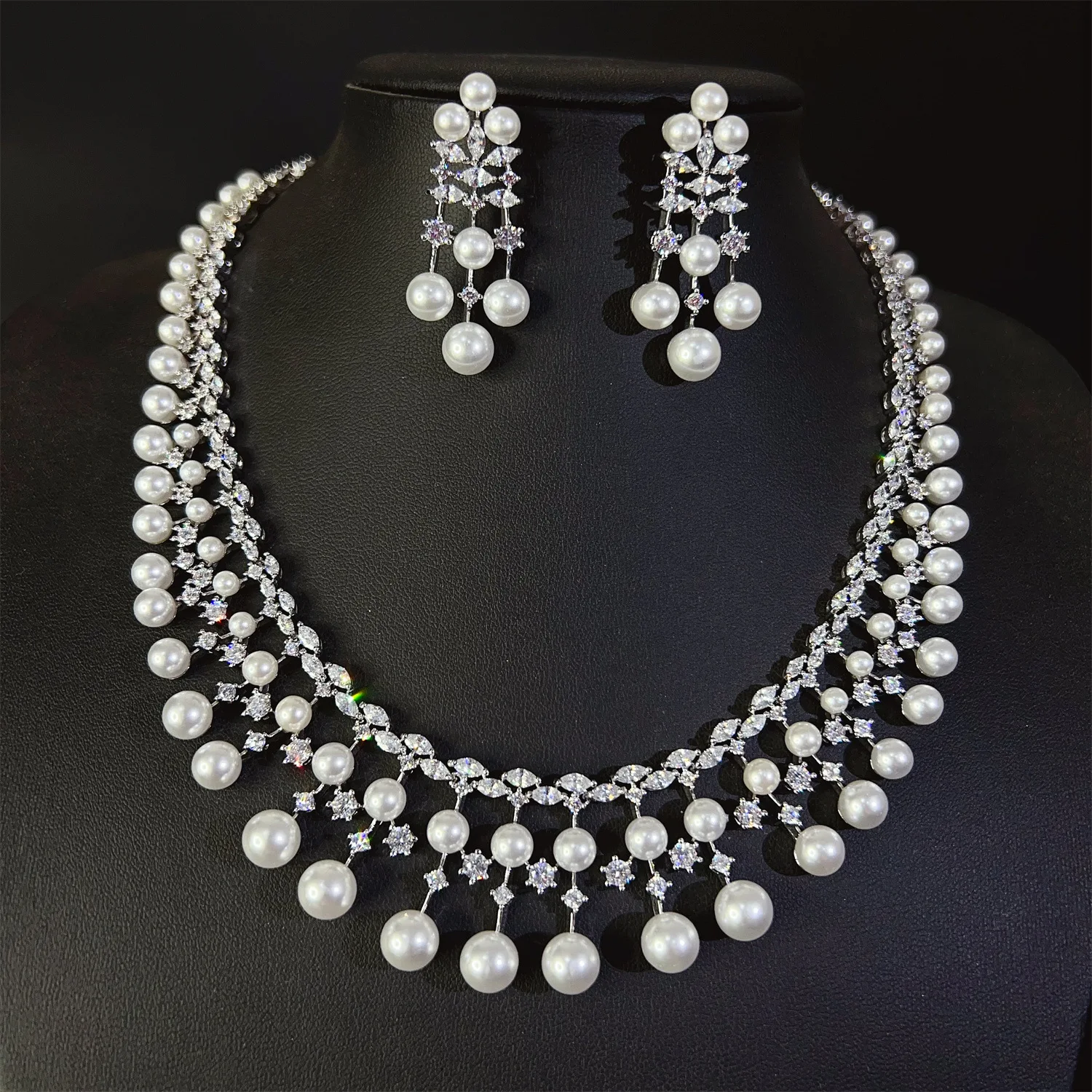 Star 2 Pcs Gorgeous Ladies Jewellery Tassel Pearl Necklace Earrings Party Prom Gift Event Bridal Banquet Dress Accessories M-518
Star 2 Pcs Gorgeous Ladies Jewellery Tassel Pearl Necklace Earrings Party Prom Gift Event Bridal Banquet Dress Accessories M-518