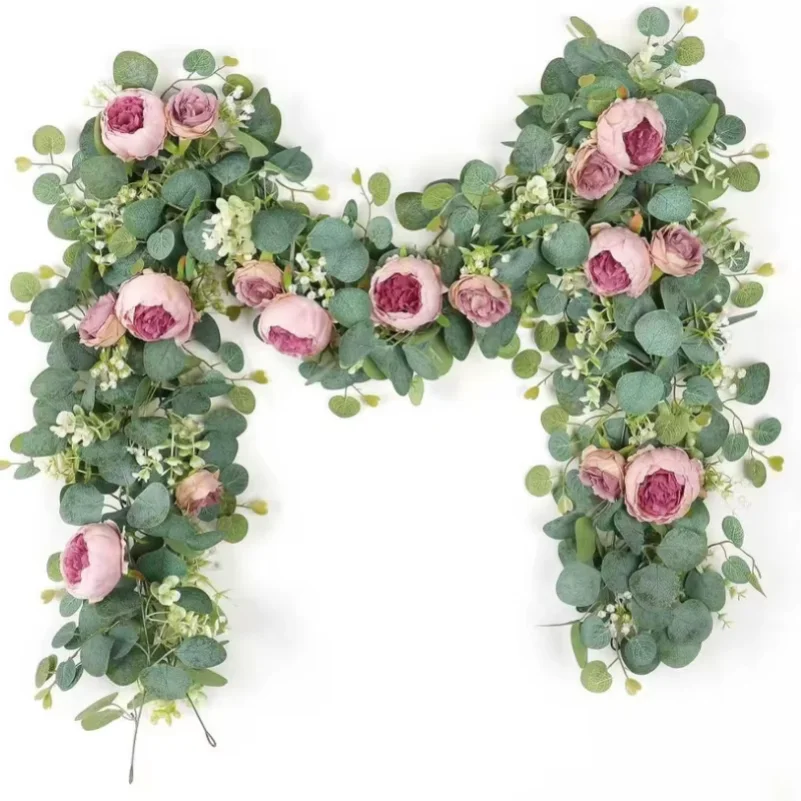Artificial Peony Eucalyptus Garland, Fake Silk Flowers Wreath Vine for Home, Wall Hangings, Gardens, Arches, Wedding Party Decor
Artificial Peony Eucalyptus Garland, Fake Silk Flowers Wreath Vine for Home, Wall Hangings, Gardens, Arches, Wedding Party Decor