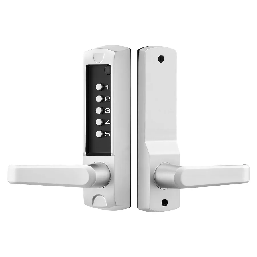 Mechanical Keyless Entry Door Lock, 2.0 Code Upgrade, 5 Digits Code, Single-Sided Push Button Combination Keypad Door Lock with
Mechanical Keyless Entry Door Lock, 2.0 Code Upgrade, 5 Digits Code, Single-Sided Push Button Combination Keypad Door Lock with