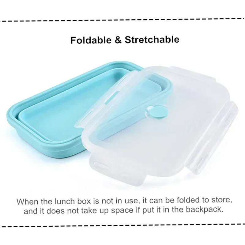 350/500/800/1200ml Silicone Bento Box Collapsible Portable Lunch Box for Food Dinnerware Food Grade Folding Silicone Container
350/500/800/1200ml Silicone Bento Box Collapsible Portable Lunch Box for Food Dinnerware Food Grade Folding Silicone Container