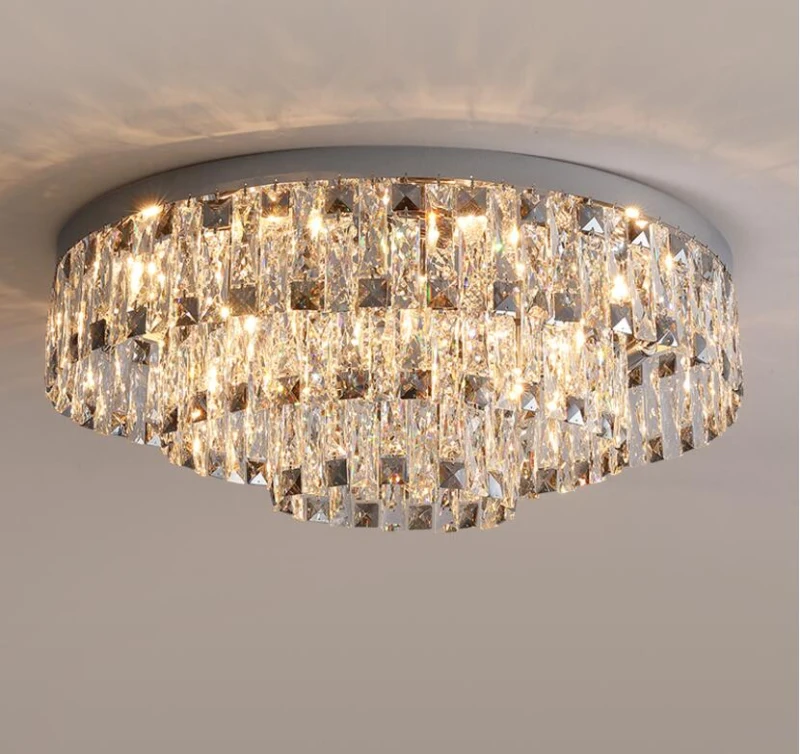 Luxury living room crystal chandelier modern bedroom ceiling decoration 110V 220V
Luxury living room crystal chandelier modern bedroom ceiling decoration 110V 220V