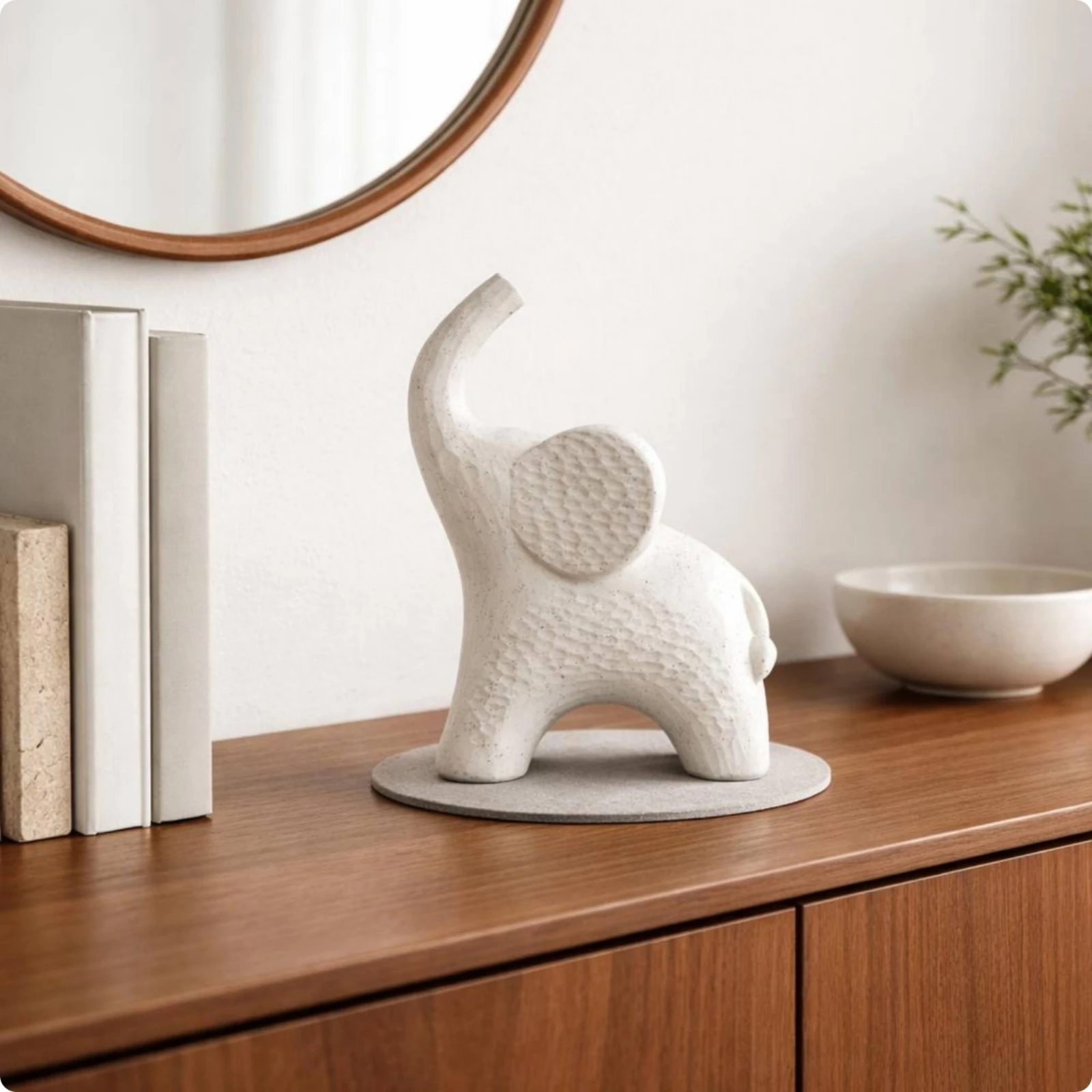 Abstract Elephant Figurine Artistic Design Abstract Elephant Statue Home Decor Artisanal Textured Finish for Bookshelf, Study
Abstract Elephant Figurine Artistic Design Abstract Elephant Statue Home Decor Artisanal Textured Finish for Bookshelf, Study