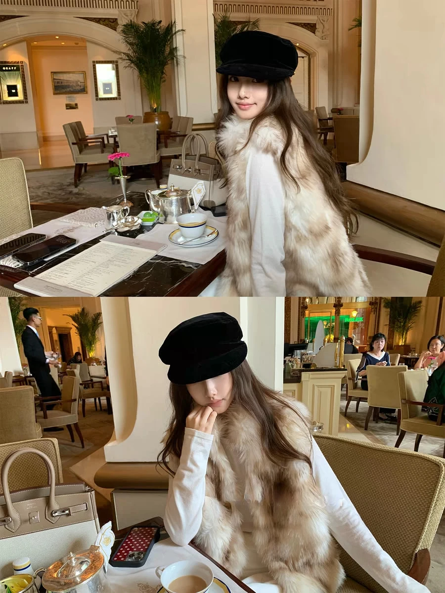 Cloudlike Young Sle Loose Women's Vest Eco-friendly Faux Fur Coat Korean Faion ort Length Svel Stand Collar
Cloudlike Young Sle Loose Women's Vest Eco-friendly Faux Fur Coat Korean Faion ort Length Svel Stand Collar