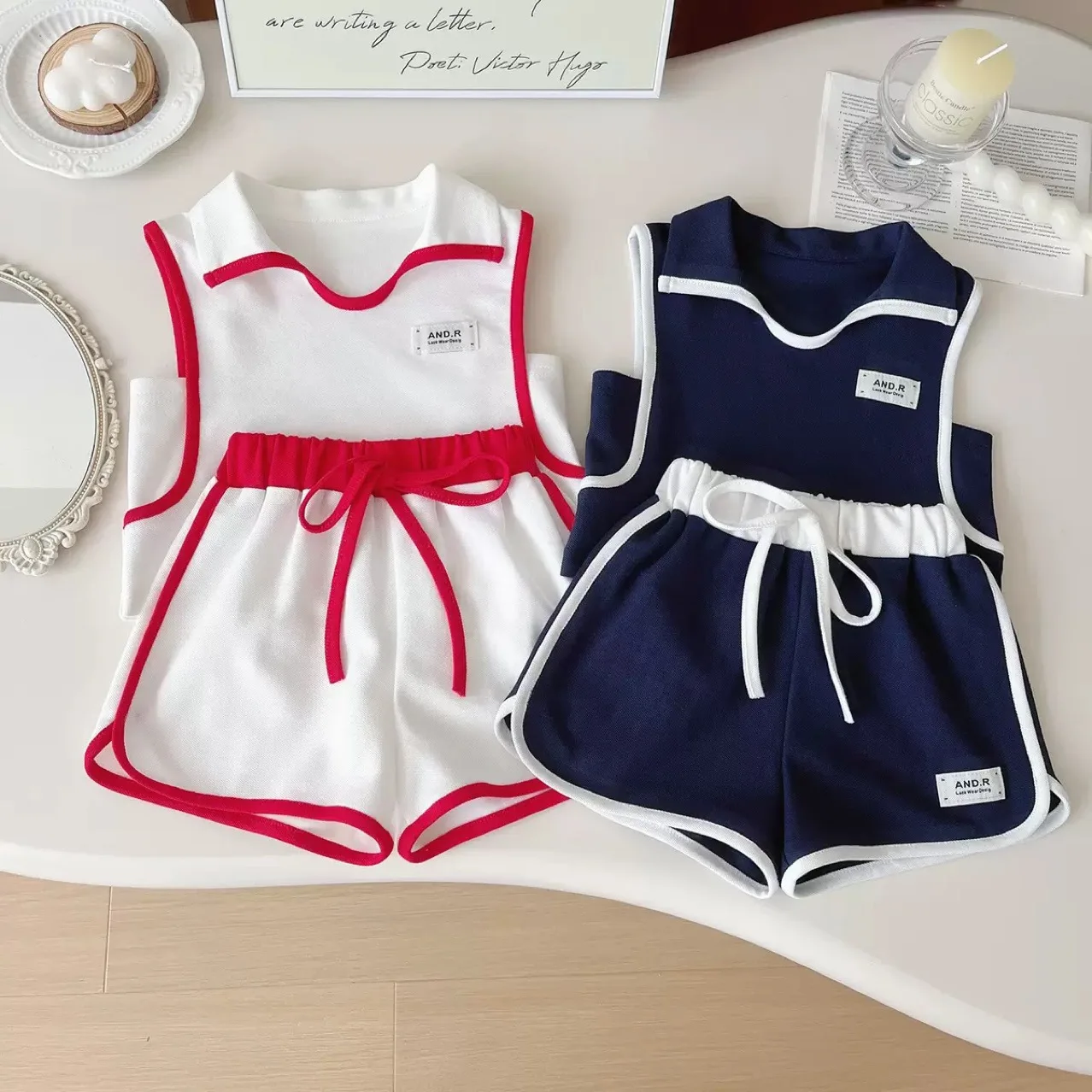 Summer Baby and Girls Cotton Contrast Turn-Down Sleeveless Shirt Top+Shorts Set School Kid 2PCS Tracksuit Children Outfit 1-10Yr
Summer Baby and Girls Cotton Contrast Turn-Down Sleeveless Shirt Top+Shorts Set School Kid 2PCS Tracksuit Children Outfit 1-10Yr