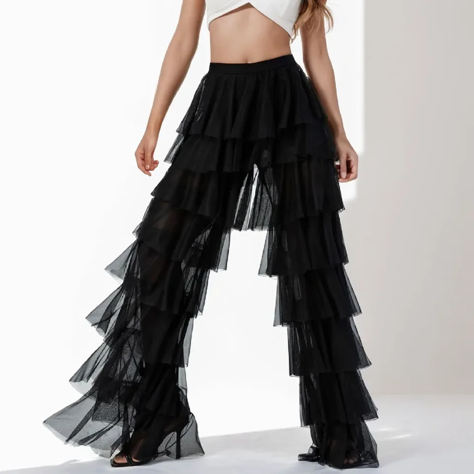 New Mesh Splicing Elastic Cake Pants Europe And The United States Peng Mesh Pants 2025 Graphic Print Women'S Wide Leg Pants
New Mesh Splicing Elastic Cake Pants Europe And The United States Peng Mesh Pants 2025 Graphic Print Women'S Wide Leg Pants