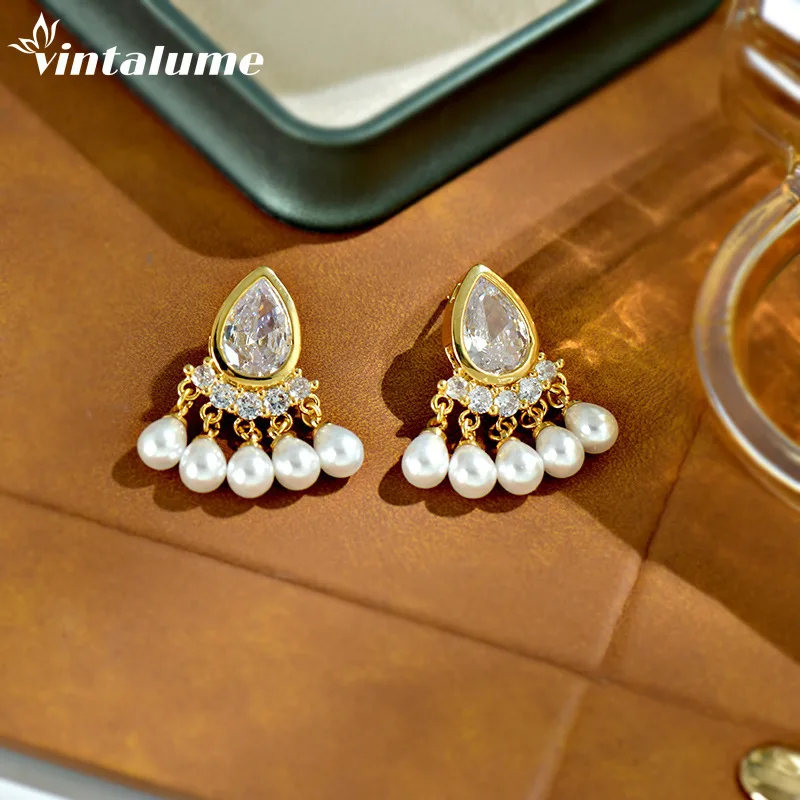 Серьги-подвески Vintalume с кубическим цирконием, жемчугом и кисточками, для женщин, модные украшения, изящные, уникальные, в подарок
Серьги-подвески Vintalume с кубическим цирконием, жемчугом и кисточками, для женщин, модные украшения, изящные, уникальные, в подарок