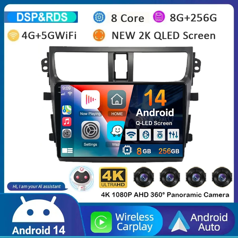 Автомагнитола Carplay на Android 14 для SUZUKI CELERIO/Culture, 2015, 2016, 2017, 4G, Wi-Fi, мультимедийный видеоплеер с камерой 360, стерео DSP
Автомагнитола Carplay на Android 14 для SUZUKI CELERIO/Culture, 2015, 2016, 2017, 4G, Wi-Fi, мультимедийный видеоплеер с камерой 360, стерео DSP