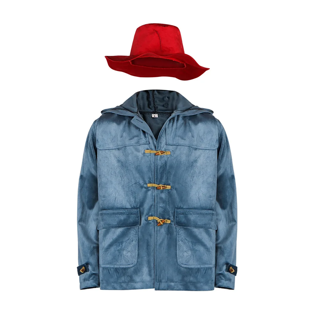 Movie Paddington Cosplay Costume Bear Retro Sheep Horn Button Hooded Coat Adult Men's Daily Clothing Halloween Tops
Movie Paddington Cosplay Costume Bear Retro Sheep Horn Button Hooded Coat Adult Men's Daily Clothing Halloween Tops