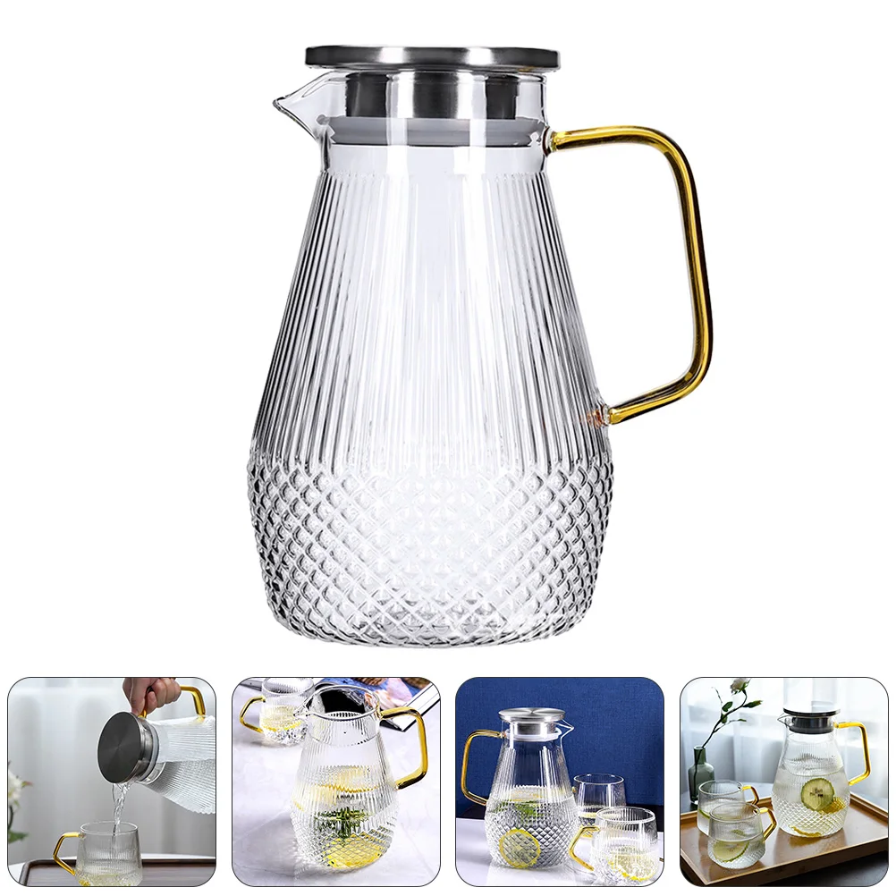 Glass Pitcher Water Jug Large Capacity Anti Drip Spout Rubber Lid Easy Clean Wide Mouth Suitable for Cold Beverages Diamond
Glass Pitcher Water Jug Large Capacity Anti Drip Spout Rubber Lid Easy Clean Wide Mouth Suitable for Cold Beverages Diamond