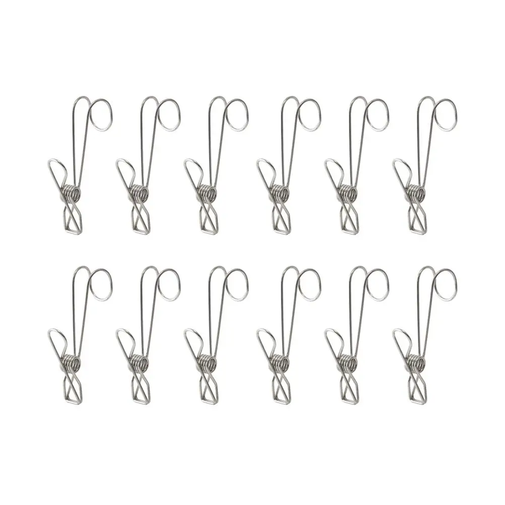 12PCS Stainless Steel Wire Clips Metal Clothespins Drying Windproof Rust Grip Quilt Cover Clothes Bag Sealing
12PCS Stainless Steel Wire Clips Metal Clothespins Drying Windproof Rust Grip Quilt Cover Clothes Bag Sealing