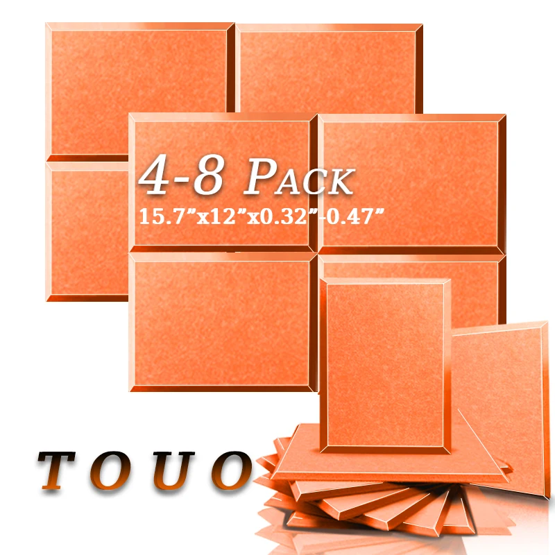 TOUO Acoustic Panel 4/6/8 Pcs Rectangle Flame Retardant Sound Absorbing Treatment Soundproof Material Offices Acoustic Treatment
TOUO Acoustic Panel 4/6/8 Pcs Rectangle Flame Retardant Sound Absorbing Treatment Soundproof Material Offices Acoustic Treatment