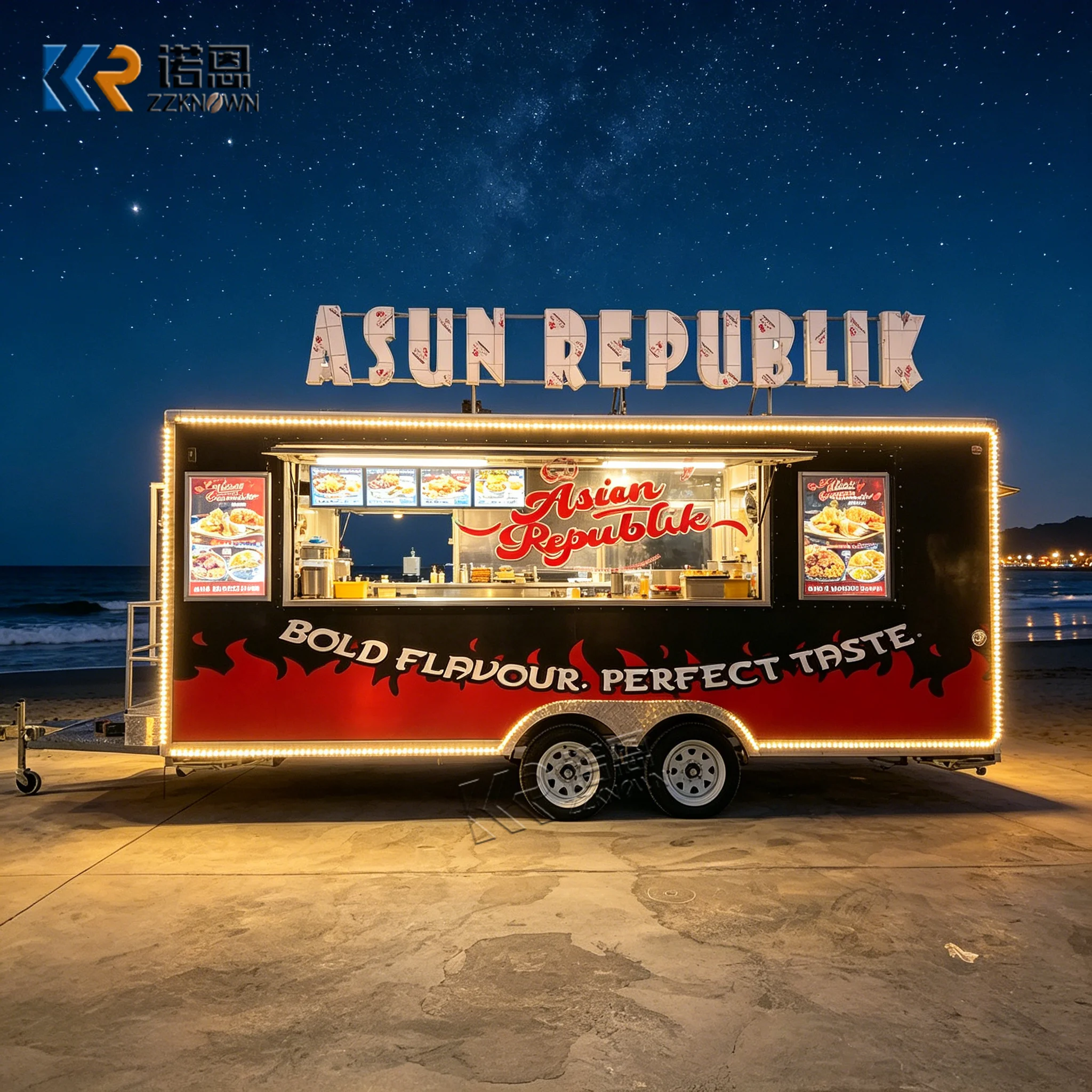 Portable Outdoor Food Vending Trailer - Fully Equipped Kitchen Cart Ideal for Catering Events And Snack Sales
Portable Outdoor Food Vending Trailer - Fully Equipped Kitchen Cart Ideal for Catering Events And Snack Sales
