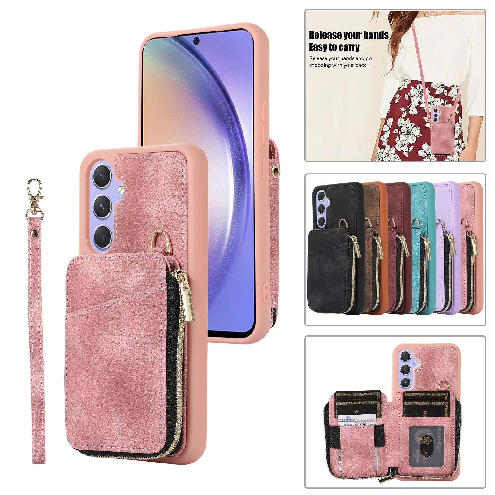 Кожаный чехол на молнии с отделением для карт для Samsung Galaxy S23 Ultra S21 FE S22 Plus A14 A34 A54 A53 A13
Кожаный чехол на молнии с отделением для карт для Samsung Galaxy S23 Ultra S21 FE S22 Plus A14 A34 A54 A53 A13