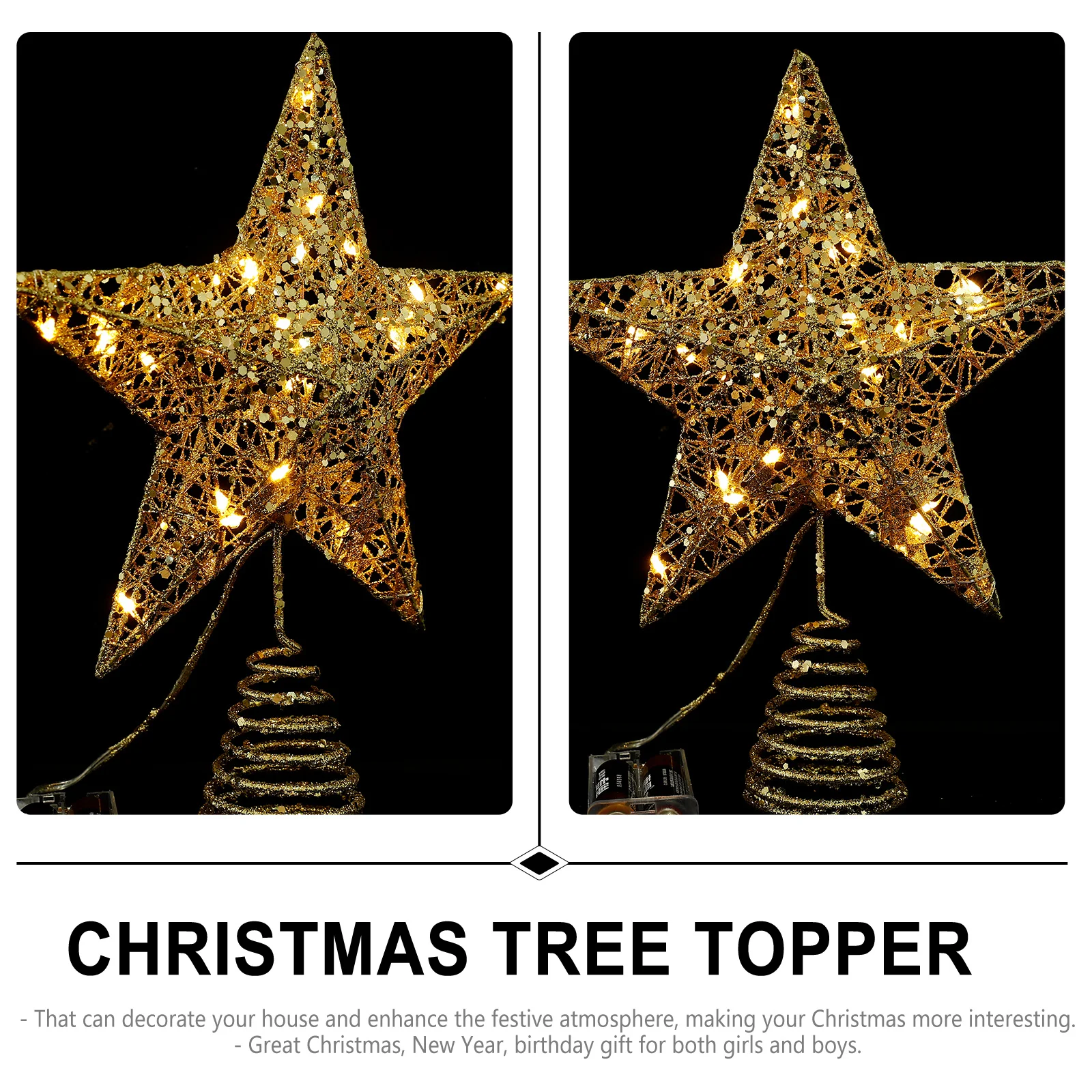 1Pcs Decorative Xmas Treetop Star Shaped Lamp Bright Simple Light Effect Good Material Delicate Beautiful Xmas Decor
1Pcs Decorative Xmas Treetop Star Shaped Lamp Bright Simple Light Effect Good Material Delicate Beautiful Xmas Decor