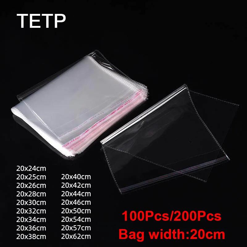 TETP Width 20cm Transparent Opp Bags For Book Baby Clothes Gift Wallet Packaging Storage Dustproof Pocket For Small Business
TETP Width 20cm Transparent Opp Bags For Book Baby Clothes Gift Wallet Packaging Storage Dustproof Pocket For Small Business