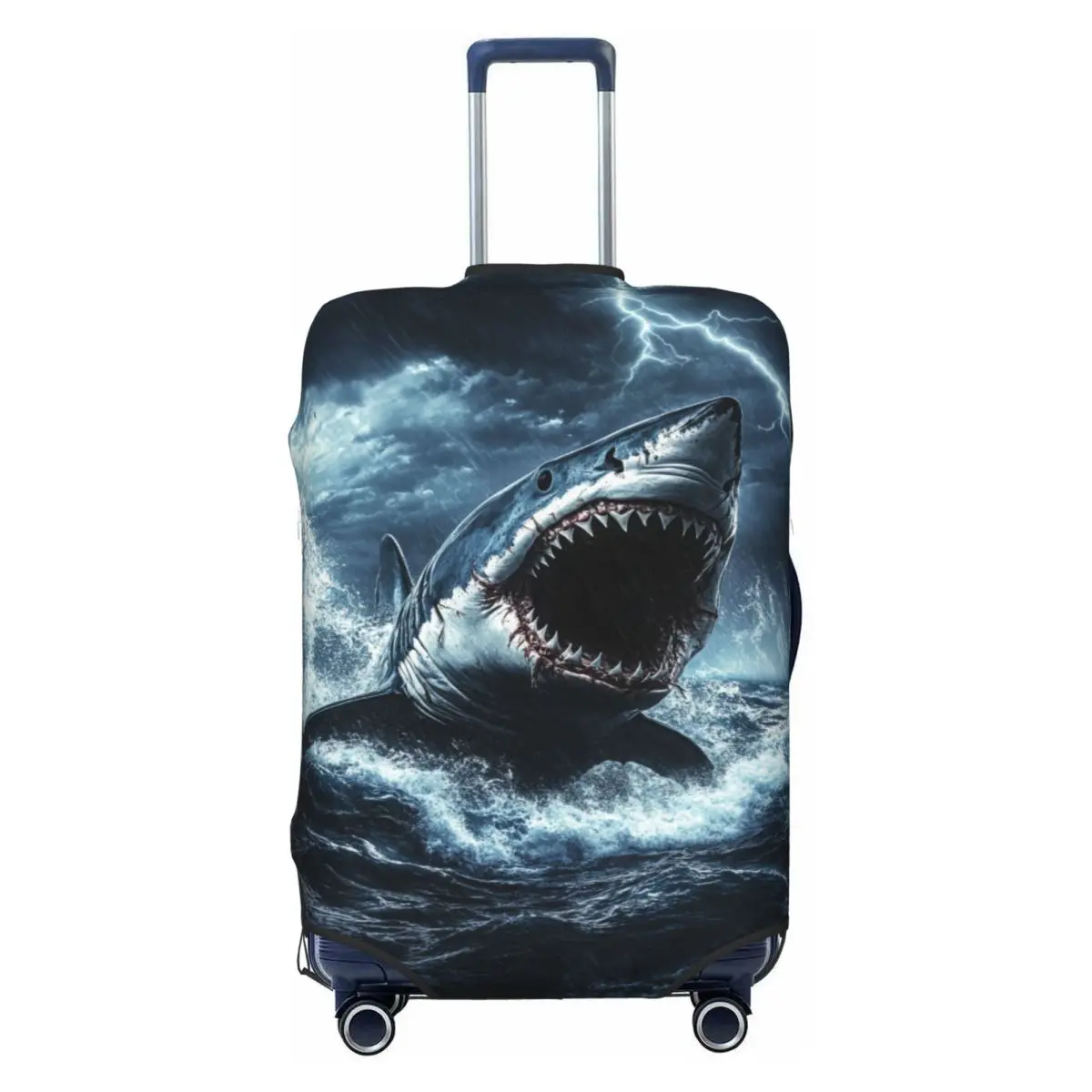 Изготовленный на заказ защитный чехол для багажа в виде акулы, модные дорожные чехлы для чемоданов 18-32 дюймов
Изготовленный на заказ защитный чехол для багажа в виде акулы, модные дорожные чехлы для чемоданов 18-32 дюймов