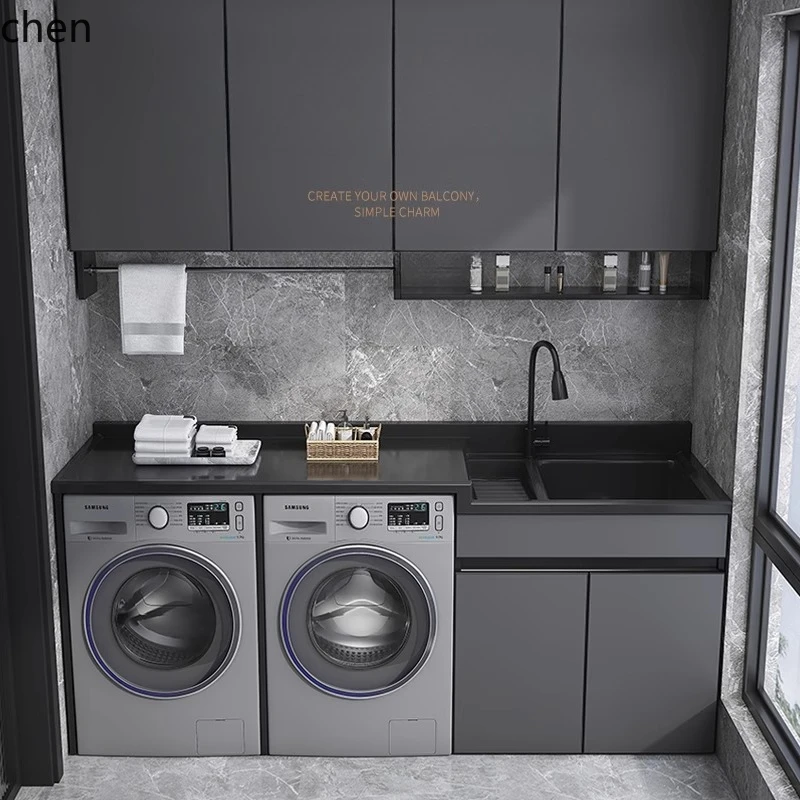 HXL space aluminum washing machine cabinet high and low basin laundry cabinet with washboard
HXL space aluminum washing machine cabinet high and low basin laundry cabinet with washboard