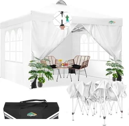 Canopy 10x10 Pop Up Canopy Tent with 4 Sidewalls, One Push Party Tents for Parties Outdoor Wedding Waterproof Gazebo
Canopy 10x10 Pop Up Canopy Tent with 4 Sidewalls, One Push Party Tents for Parties Outdoor Wedding Waterproof Gazebo