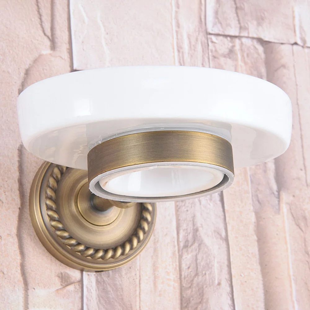 Vintage Retro Antique Brass Bathroom Wall Mounted Ceramic Soap Dish Holder 2ba260
Vintage Retro Antique Brass Bathroom Wall Mounted Ceramic Soap Dish Holder 2ba260