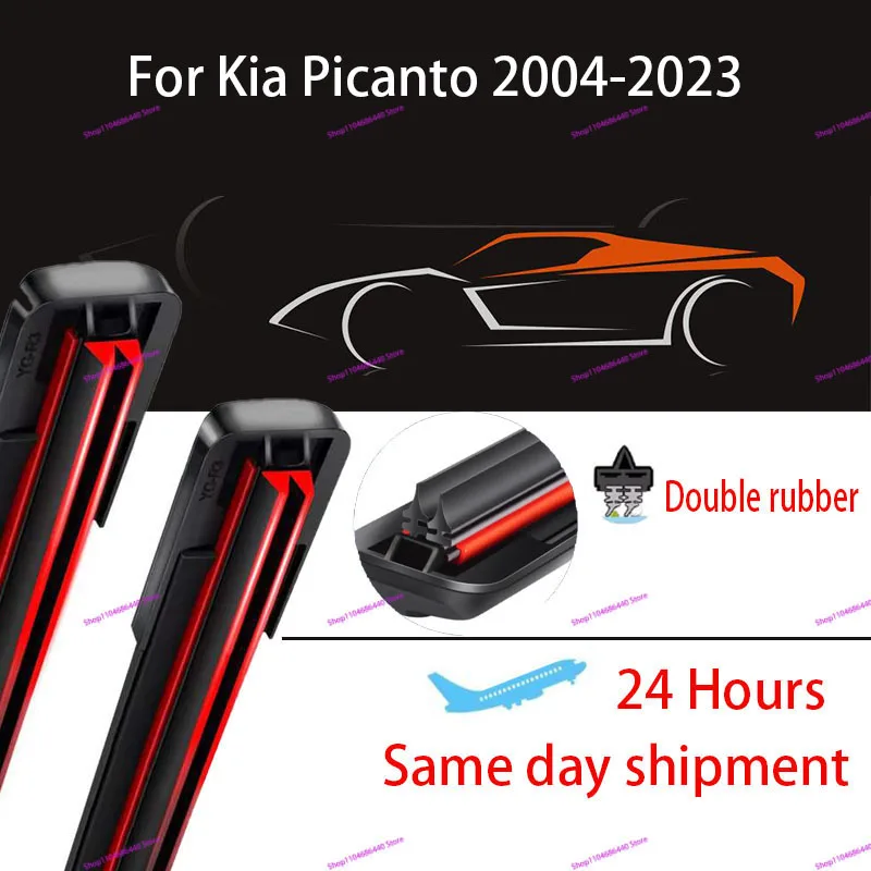 For Kia Picanto 2004-2023 Double rubber Front Windshield Wiper Blades Windscreen Window Accessories2008 2012 2013 2014 2016 2018
For Kia Picanto 2004-2023 Double rubber Front Windshield Wiper Blades Windscreen Window Accessories2008 2012 2013 2014 2016 2018
