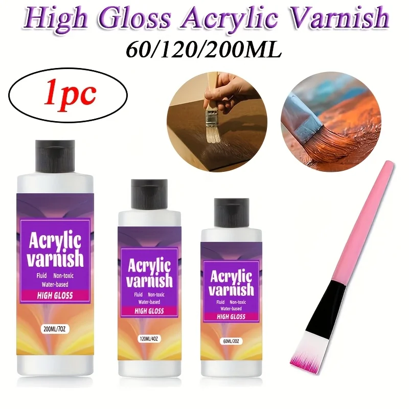 1pc 60/120/200ML High Gloss Acrylic Varnish Non-toxic Water-based Non-Yellowing Gloss Varnish DIY Crafts Protective Coating
1pc 60/120/200ML High Gloss Acrylic Varnish Non-toxic Water-based Non-Yellowing Gloss Varnish DIY Crafts Protective Coating