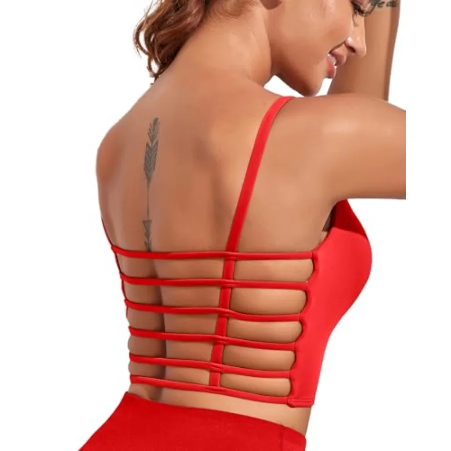Strappy Sports Bras for Women High Support Open Back Workout Tops Longline Tank Top with Built in Bra Yoga Crop Bras
Strappy Sports Bras for Women High Support Open Back Workout Tops Longline Tank Top with Built in Bra Yoga Crop Bras