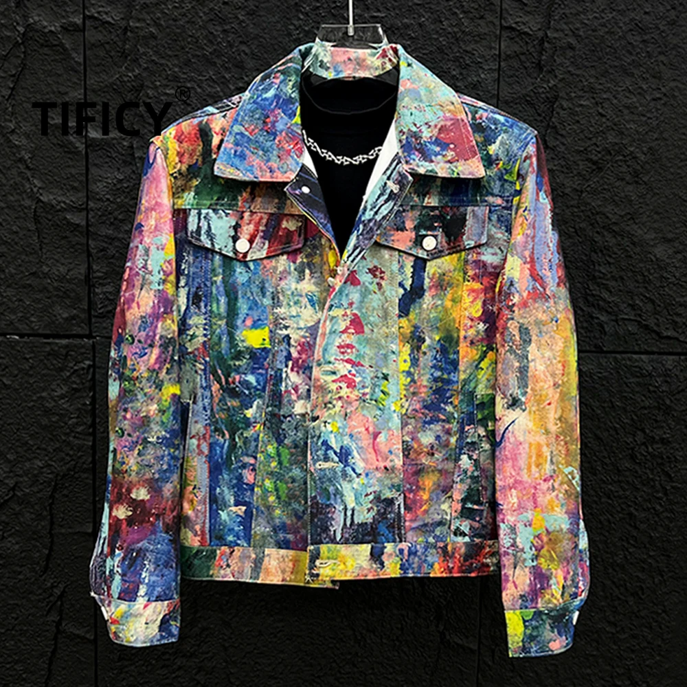 Spring and Autumn New Painting Graffiti Oil Painting Cowboy Jacket Men's Fashion Versatile Loose Casual Streetwear Jacket
Spring and Autumn New Painting Graffiti Oil Painting Cowboy Jacket Men's Fashion Versatile Loose Casual Streetwear Jacket