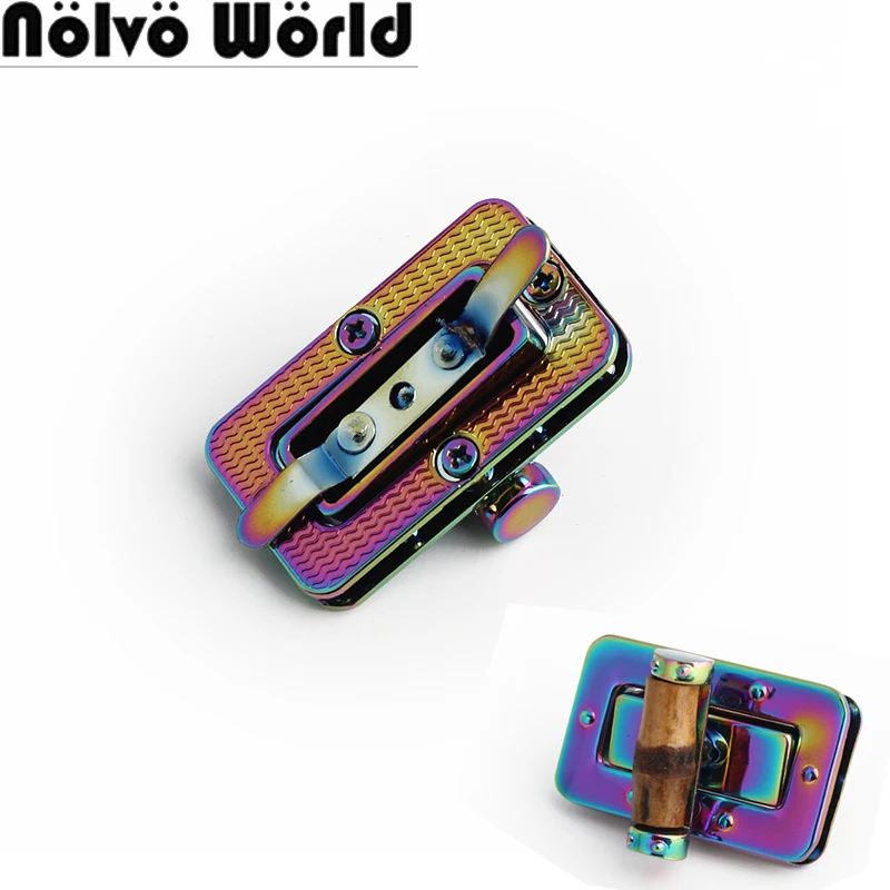 1Set 43x25MM Rainbow Rectangle Metal Twist Turn Locks For DIY Handbag Shoulder Bags Purse Bamboo Lock Buckle Accessories
1Set 43x25MM Rainbow Rectangle Metal Twist Turn Locks For DIY Handbag Shoulder Bags Purse Bamboo Lock Buckle Accessories