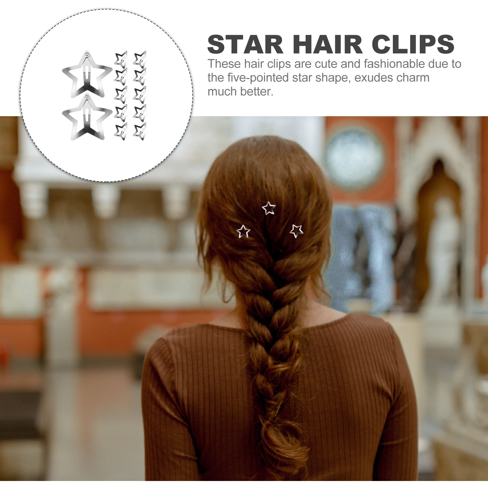 20 Pcs Pentagram Clips Durable Metal Girls Hairpins Short Hair Practical School Party Occasions Hair Accessories
20 Pcs Pentagram Clips Durable Metal Girls Hairpins Short Hair Practical School Party Occasions Hair Accessories