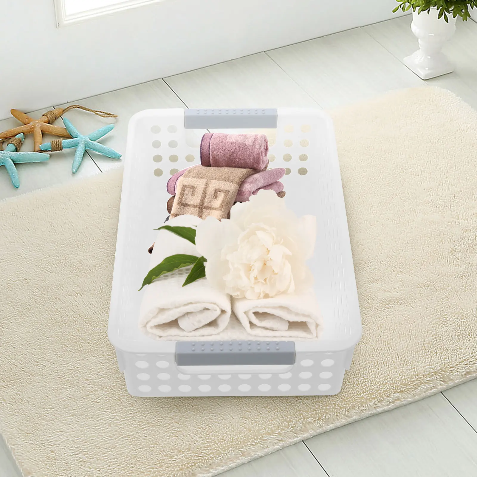 Набор из 5 пластиковых прямоугольных контейнеров для хранения, настольный органайзер, многофункциональная корзина для дома, офиса, ванной комнаты
Набор из 5 пластиковых прямоугольных контейнеров для хранения, настольный органайзер, многофункциональная корзина для дома, офиса, ванной комнаты