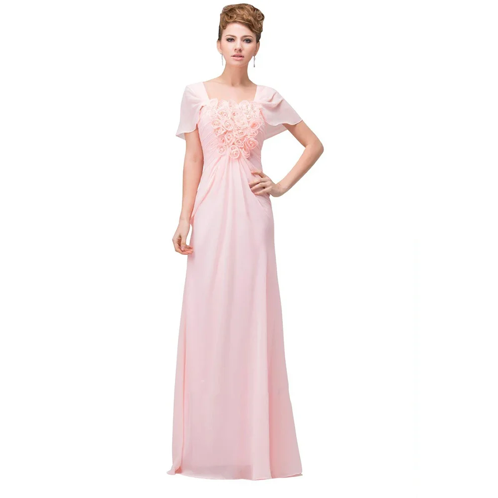 Customzied Chiffon A-line Floor Length Mother of The Bride Dresses Short Sleeve Hand Made Flower Mother Party Dresses 2026 New
Customzied Chiffon A-line Floor Length Mother of The Bride Dresses Short Sleeve Hand Made Flower Mother Party Dresses 2026 New
