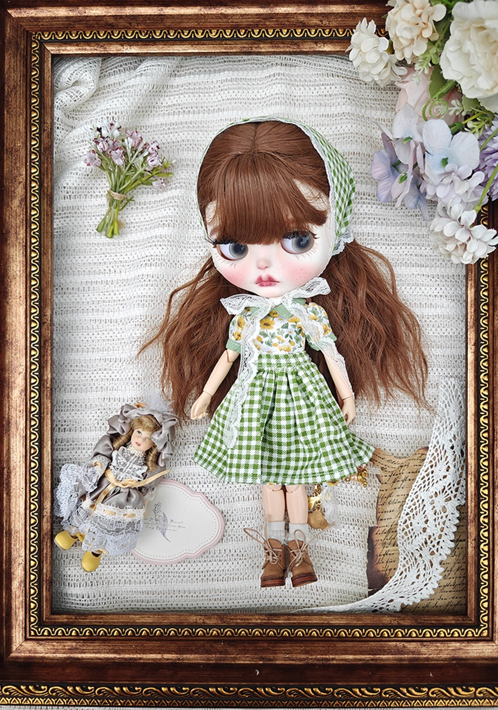 Одежда для куклы Блайт, милый комплект зеленой цветочной сетки, одежда для Блайт для Ymy Licca Azones Ob22 24 27, аксессуары для кукол YMY 
Одежда для куклы Блайт, милый комплект зеленой цветочной сетки, одежда для Блайт для Ymy Licca Azones Ob22 24 27, аксессуары для кукол YMY