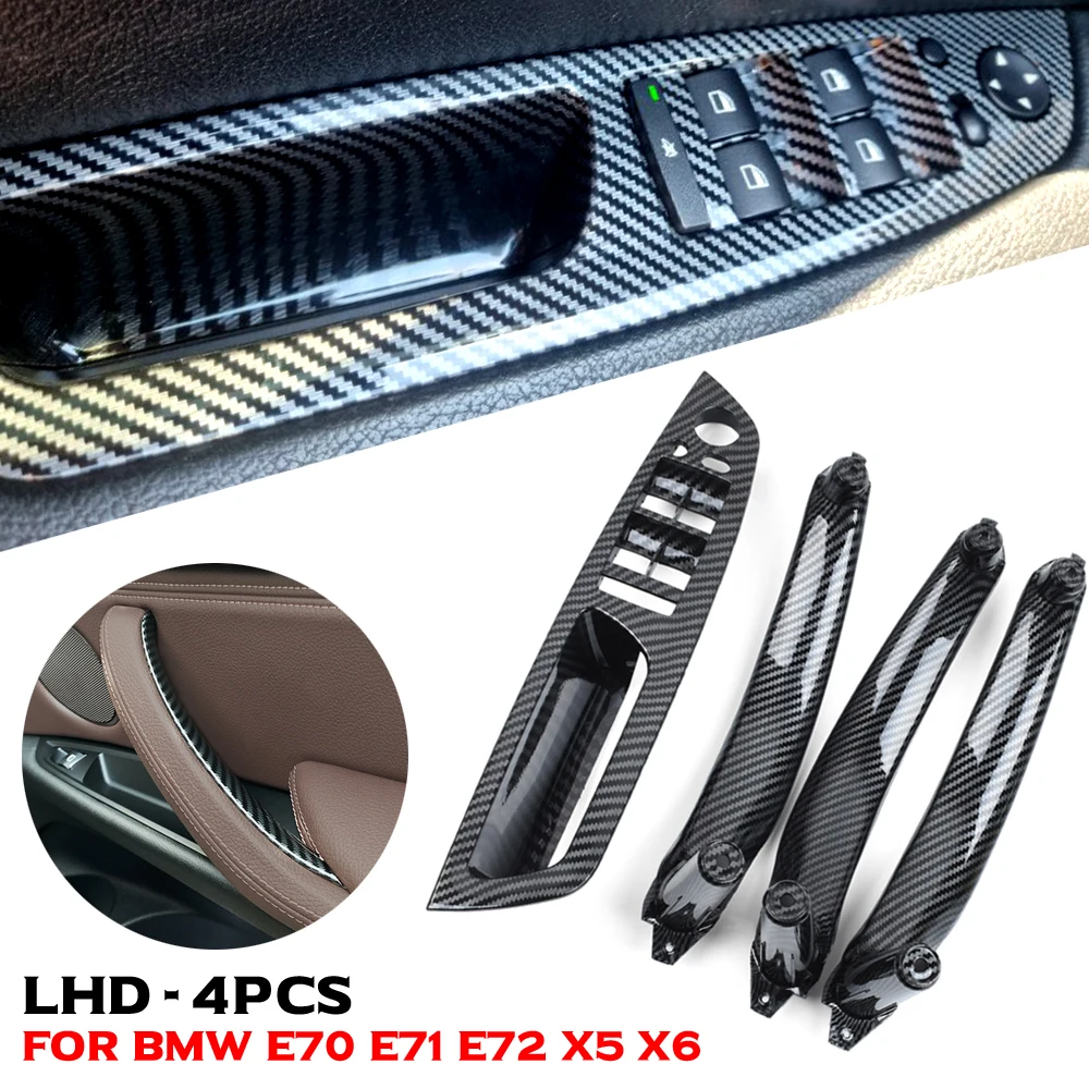 Car Carbon Fiber ABS Interior Door Armrest Handle Left Right Panel Pull Trim Cover For BMW E70 E71 X5 X6 2007 - 2012 2013 2014
Car Carbon Fiber ABS Interior Door Armrest Handle Left Right Panel Pull Trim Cover For BMW E70 E71 X5 X6 2007 - 2012 2013 2014