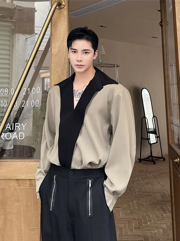 Retro V-Ne Long Sve Men's irt Color Blo Design Faion ow Unique Sle Loose Fit Youthful Trend for All Seasons
Retro V-Ne Long Sve Men's irt Color Blo Design Faion ow Unique Sle Loose Fit Youthful Trend for All Seasons