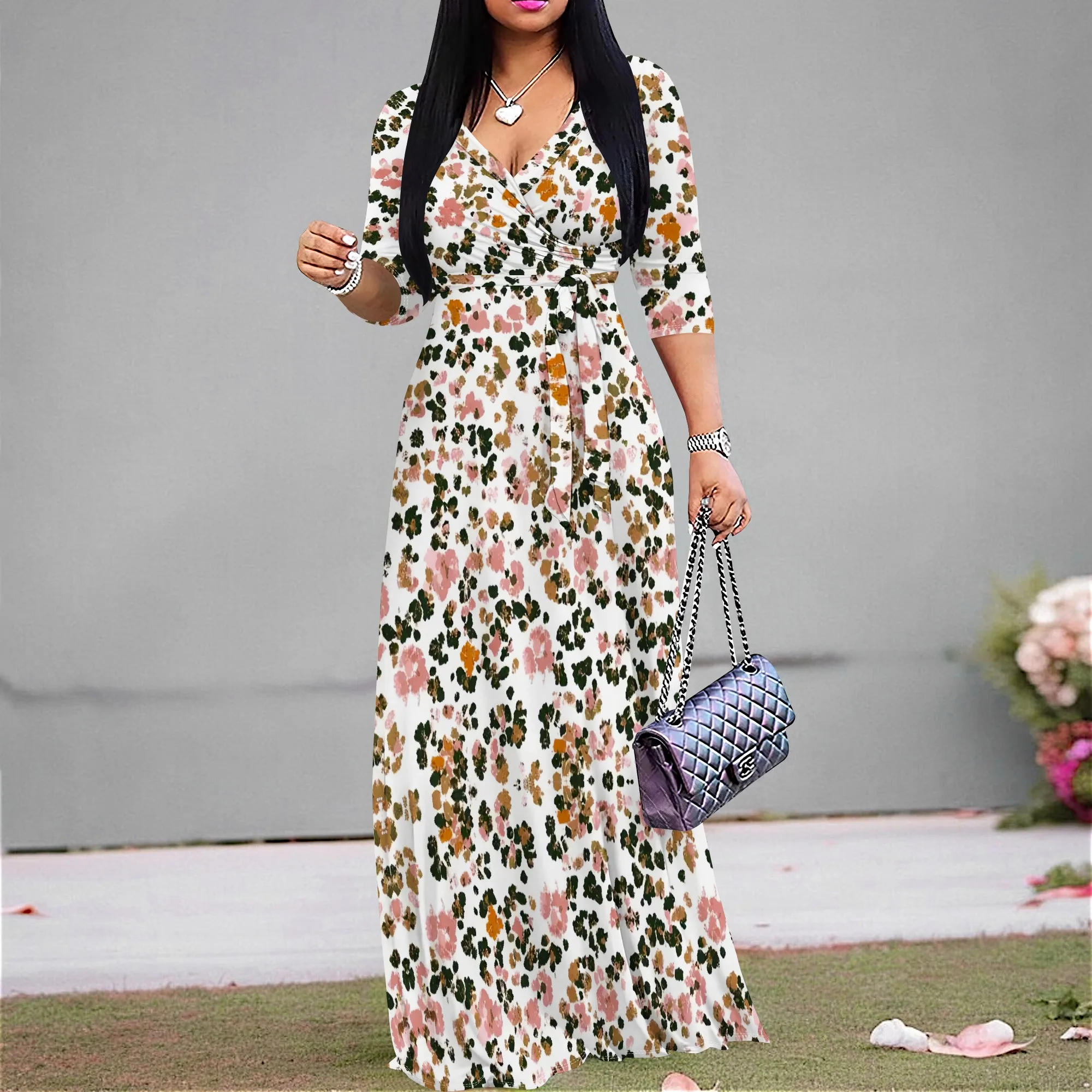 Boho Abstract Floral Maxi Dress S-3XL 2025 Spring Long Wrap Dress for Brunch or Day Out
Boho Abstract Floral Maxi Dress S-3XL 2025 Spring Long Wrap Dress for Brunch or Day Out