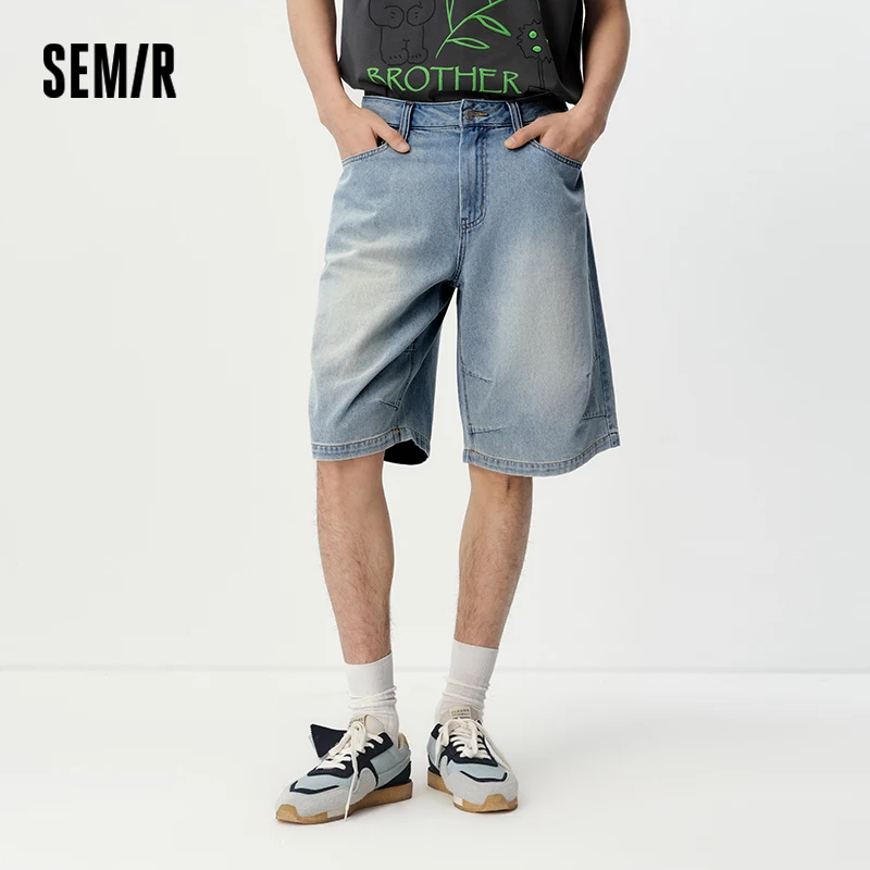 Semir Men Shorts Light Cool Vintage Washed Denim Knee Length Shorts 2026 Summer Loose Straight
Semir Men Shorts Light Cool Vintage Washed Denim Knee Length Shorts 2026 Summer Loose Straight