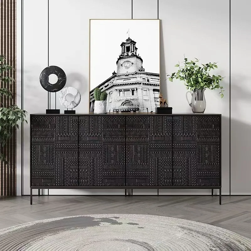Dining side cabinet Bedroom carved TV cabinet Designer art side cabinet
Dining side cabinet Bedroom carved TV cabinet Designer art side cabinet