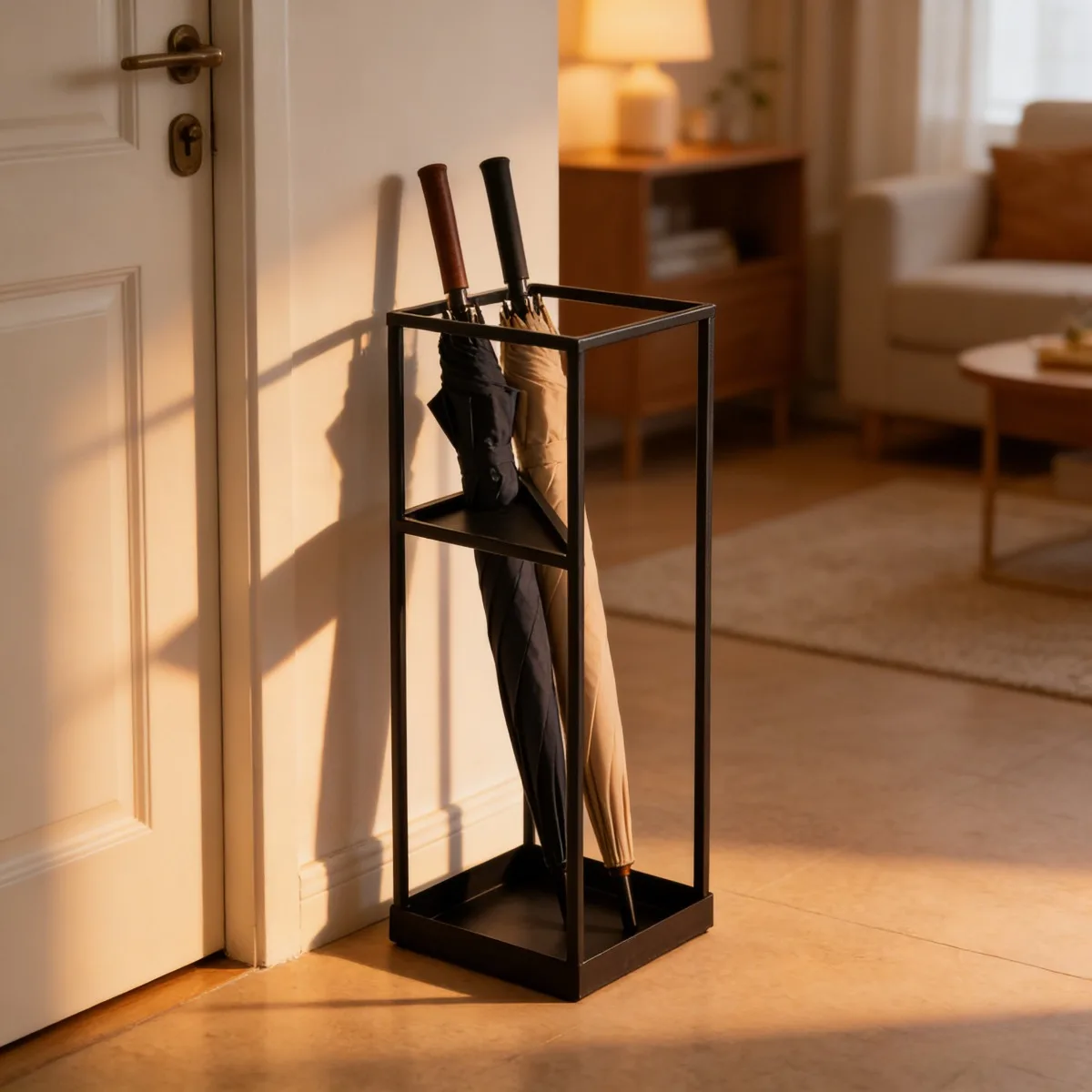 Металлическая подставка для зонтов с несколькими отделениями, сверхпрочная, компактная, для хранения в прихожей
Металлическая подставка для зонтов с несколькими отделениями, сверхпрочная, компактная, для хранения в прихожей