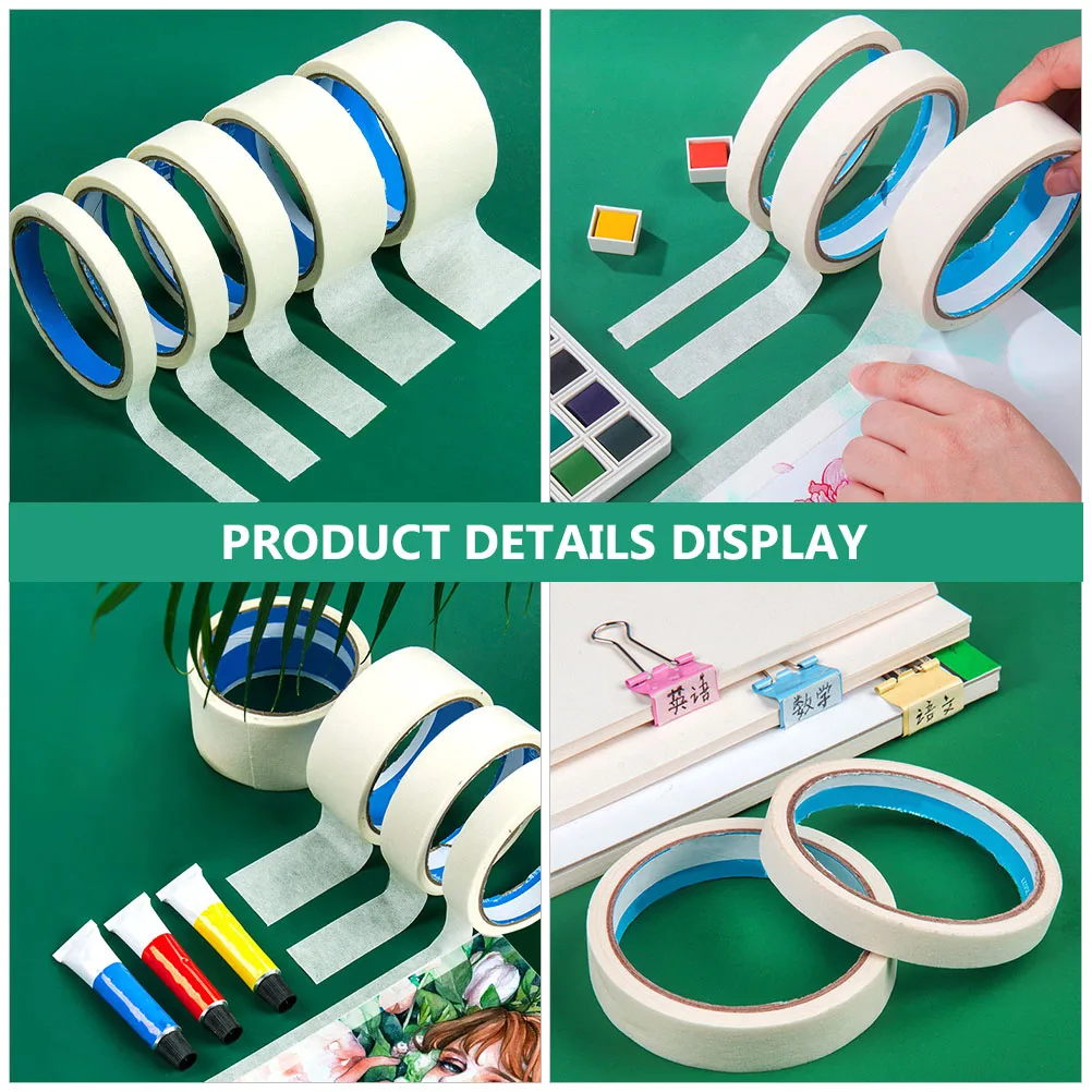 5 Rolls Masking For Painting Diy Art Projects Durable Peelable Paper Tape Wall Floor Wood Glass Protection Professional Artist 
5 Rolls Masking For Painting Diy Art Projects Durable Peelable Paper Tape Wall Floor Wood Glass Protection Professional Artist