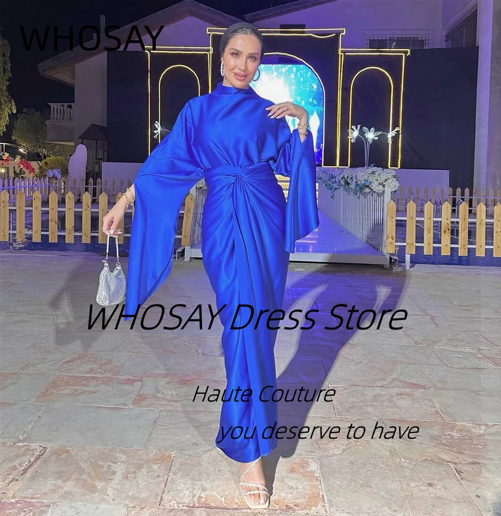 WHOSAY Королевские синие вечерние платья с высоким воротником Дубай Женщины носят платье для выпускного вечера с длинными рукавами Индивидуальные вечерние платья с рюшами в Саудовской Аравии
WHOSAY Королевские синие вечерние платья с высоким воротником Дубай Женщины носят платье для выпускного вечера с длинными рукавами Индивидуальные вечерние платья с рюшами в Саудовской Аравии