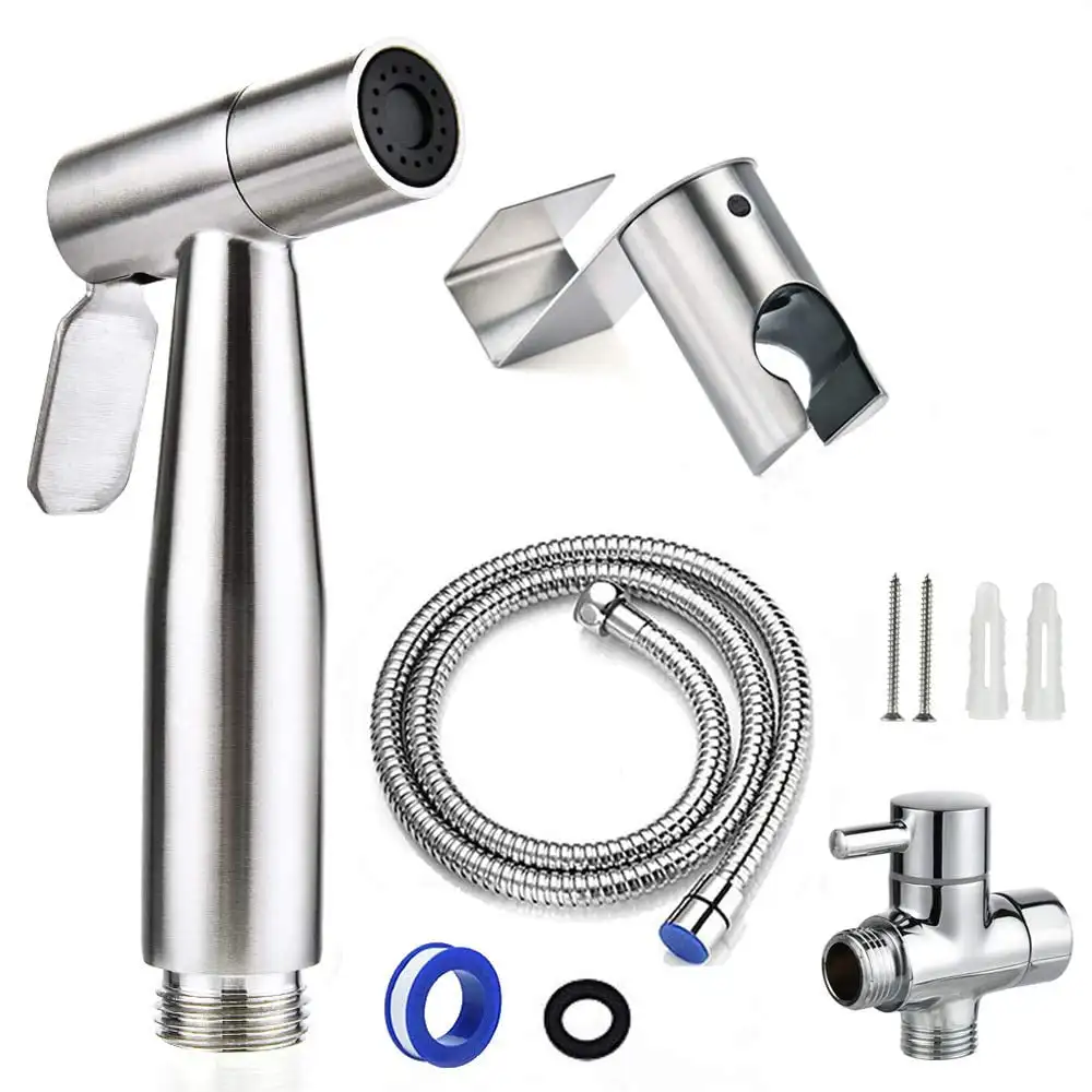 Handheld Bidet Sprayer for Toilet-Adjustable Water Pressure Control with Hose Brushed Nickel Toilet
Handheld Bidet Sprayer for Toilet-Adjustable Water Pressure Control with Hose Brushed Nickel Toilet