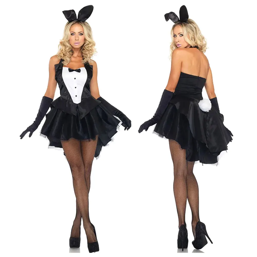 Halloween Sexy Bunny Girl Costume Nightclub Party Tuxedo Rabbit Girl Cosplay Roleplay Rabbit uniform Temptation Playsuit Set
Halloween Sexy Bunny Girl Costume Nightclub Party Tuxedo Rabbit Girl Cosplay Roleplay Rabbit uniform Temptation Playsuit Set