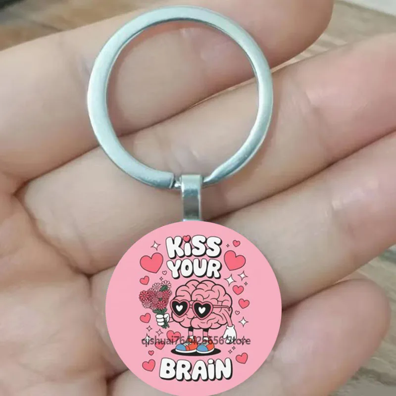 Kiss Your Brain Valentine's Day Funny Teacher Keychain
Kiss Your Brain Valentine's Day Funny Teacher Keychain