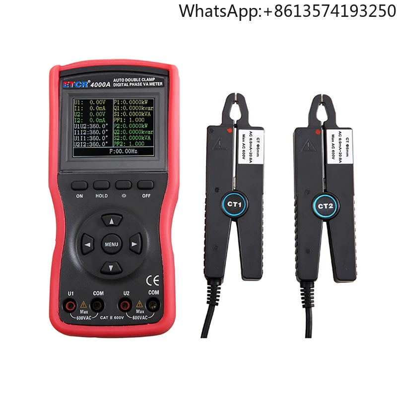 ETCR4000A Intelligent Double Clamp Digital Phase Voltammeter for Inspection of Meters and Wiring Equipment
ETCR4000A Intelligent Double Clamp Digital Phase Voltammeter for Inspection of Meters and Wiring Equipment