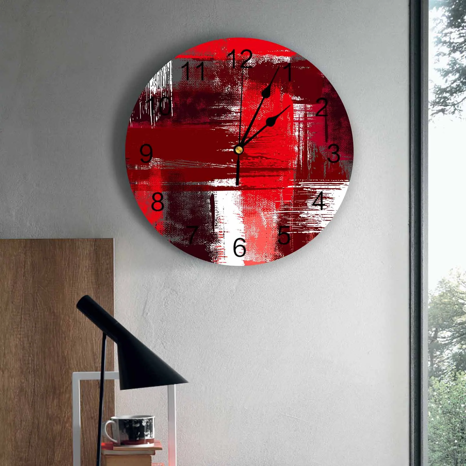 Bedroom Wall Clocks Abstract Red Mottled Oil Painting Living Room Clocks Ornaments Baby Room Study Mute Wall Clocks
Bedroom Wall Clocks Abstract Red Mottled Oil Painting Living Room Clocks Ornaments Baby Room Study Mute Wall Clocks