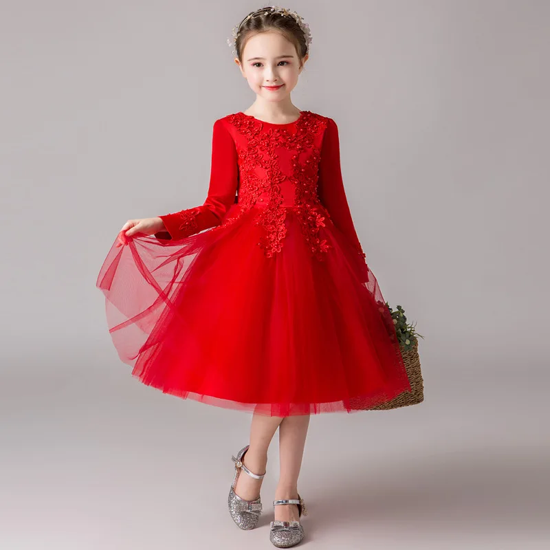Girls' Princess Dress Gown2020Autumn Winter New Korean Style Long Sleeve Children's Puffy Tulle Host Performance Dress Skirt
Girls' Princess Dress Gown2020Autumn Winter New Korean Style Long Sleeve Children's Puffy Tulle Host Performance Dress Skirt