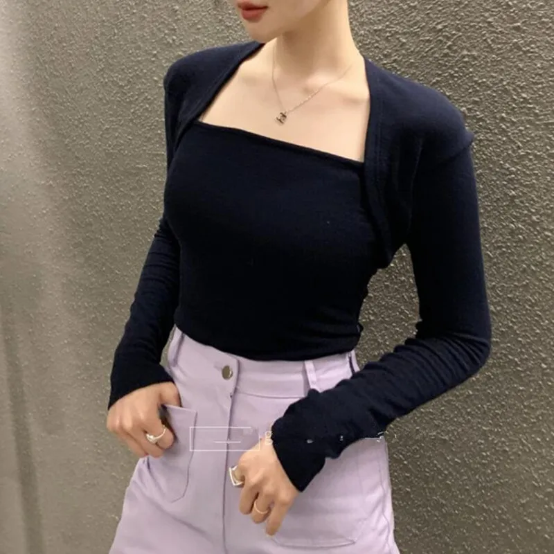 Square Shawl Neckline Long Sleeve Slim T-Shirt Women Modal Fashion Sexy Skinny Shirt Tops s160
Square Shawl Neckline Long Sleeve Slim T-Shirt Women Modal Fashion Sexy Skinny Shirt Tops s160