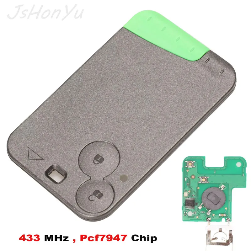 JsHonYu 433MHz PCF7947 Chip Smart Remote Card for Renault Laguna 2 Espace 3 2 Button Replacement Key With Logo Uncut Blade
JsHonYu 433MHz PCF7947 Chip Smart Remote Card for Renault Laguna 2 Espace 3 2 Button Replacement Key With Logo Uncut Blade