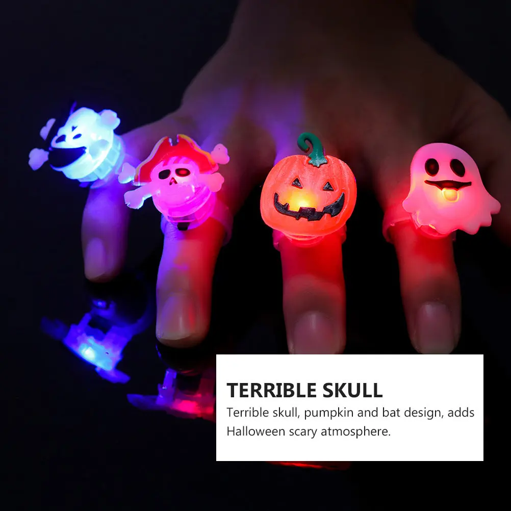 20Pcs Glowing Halloween Rings Mixed Styles Bat Spider Pumpkin Shapes Perfect Party Favors Kids Trick Treat Flashing Luminous
20Pcs Glowing Halloween Rings Mixed Styles Bat Spider Pumpkin Shapes Perfect Party Favors Kids Trick Treat Flashing Luminous