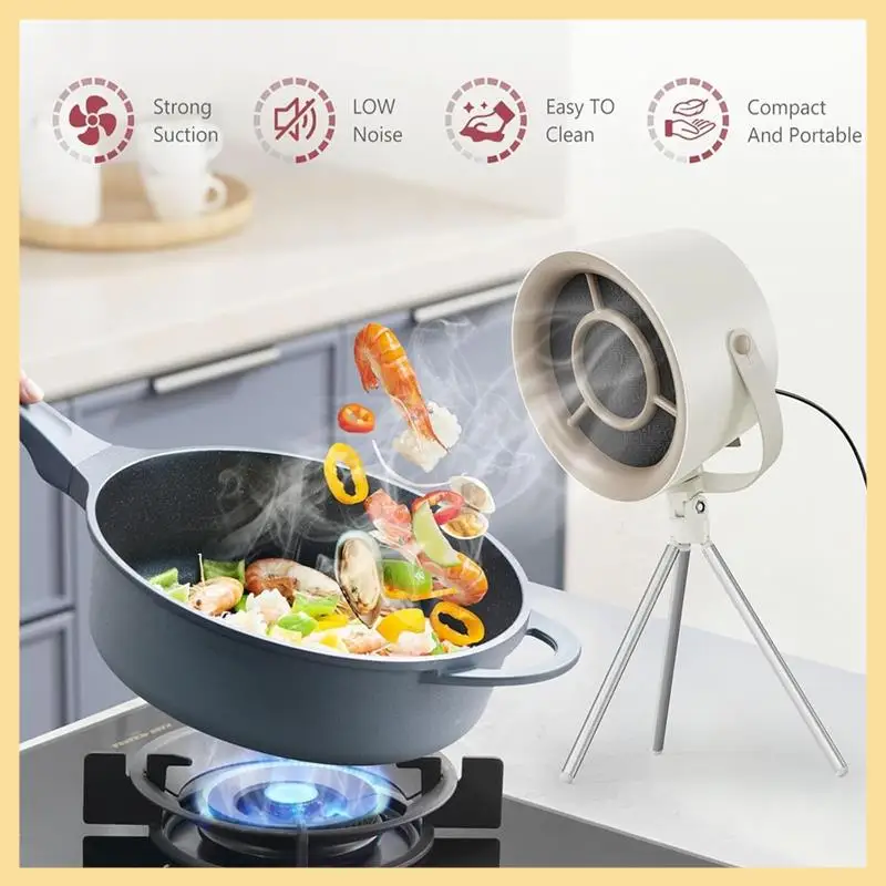 GOOD-Portable Range Hood Kitchen Exhaust Fan Desktop Range Hood For Cooking With 3 Speed For Indoor BBQ Hot Pot B
GOOD-Portable Range Hood Kitchen Exhaust Fan Desktop Range Hood For Cooking With 3 Speed For Indoor BBQ Hot Pot B